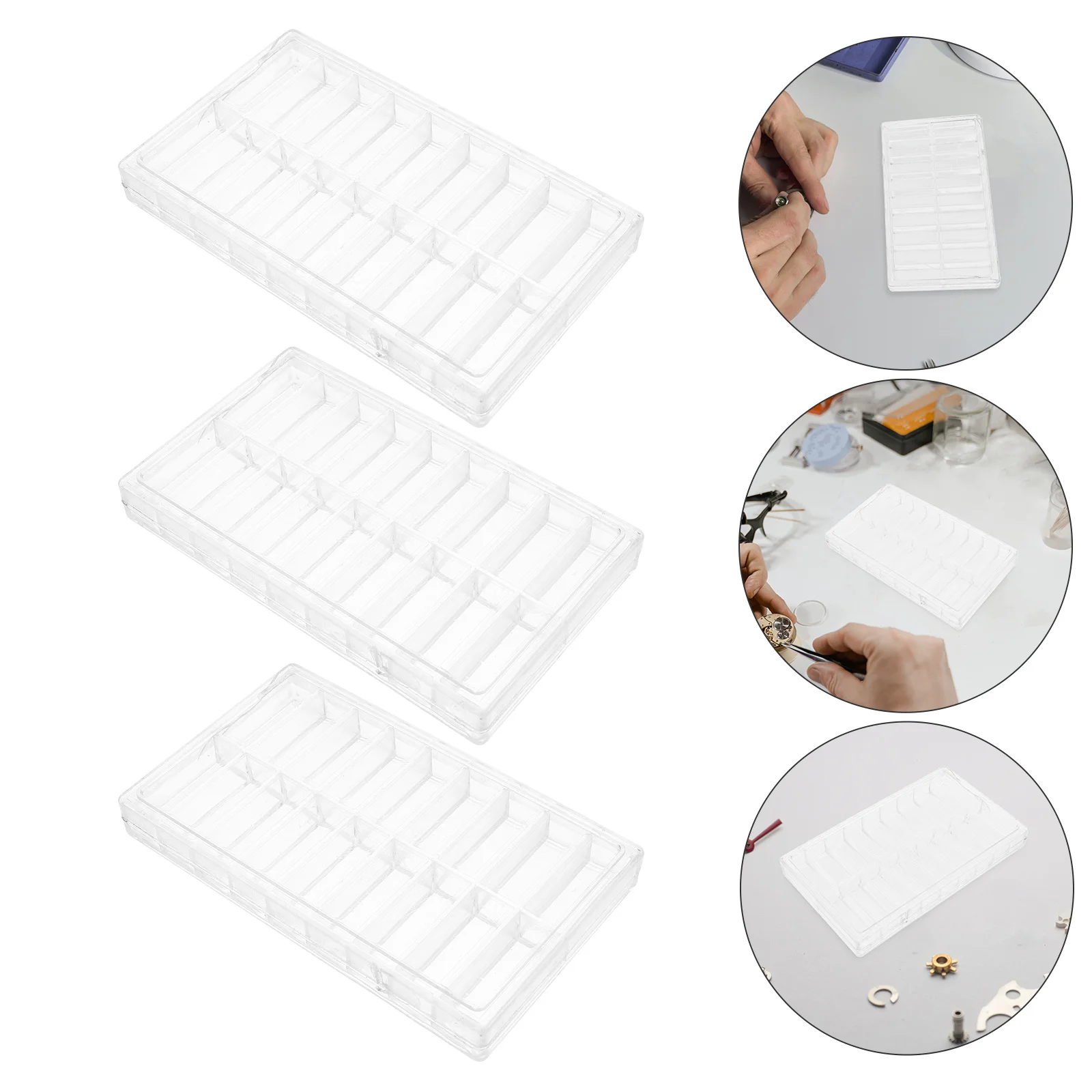 6 Pcs Watch Accessory Box Fitting Case Craft Storage Plastic Container Compartment Small Boxes with Lids Parts Organizer Bins
6 Pcs Watch Accessory Box Fitting Case Craft Storage Plastic Container Compartment Small Boxes with Lids Parts Organizer Bins