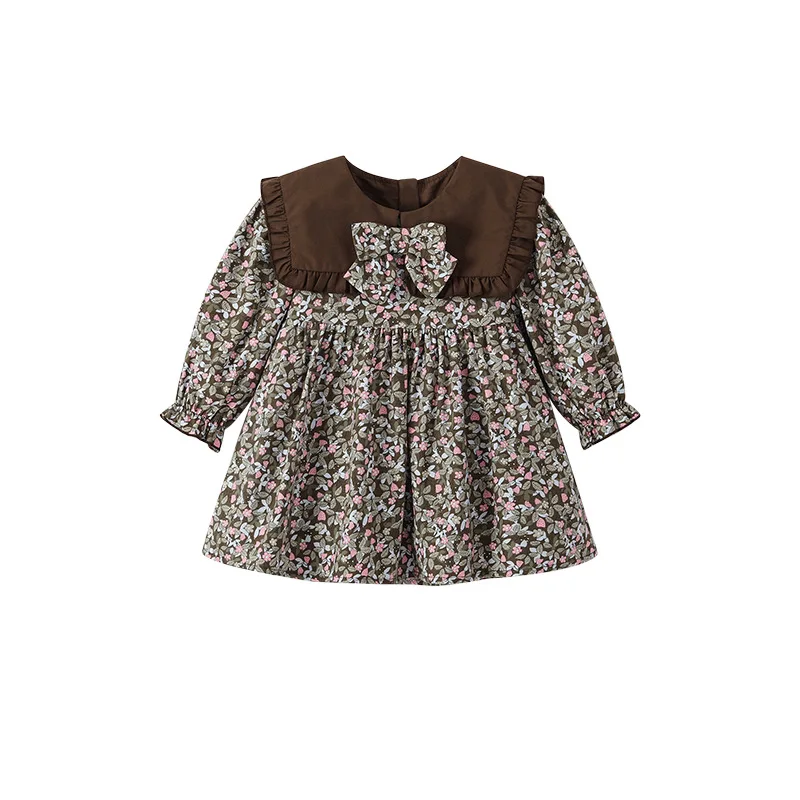 2024 Floral Girls Dress Vintage Style Baby Girl Dresses Bow Clothing Party High Quality Children Frock Autumn A-Line Kid Clothes
2024 Floral Girls Dress Vintage Style Baby Girl Dresses Bow Clothing Party High Quality Children Frock Autumn A-Line Kid Clothes