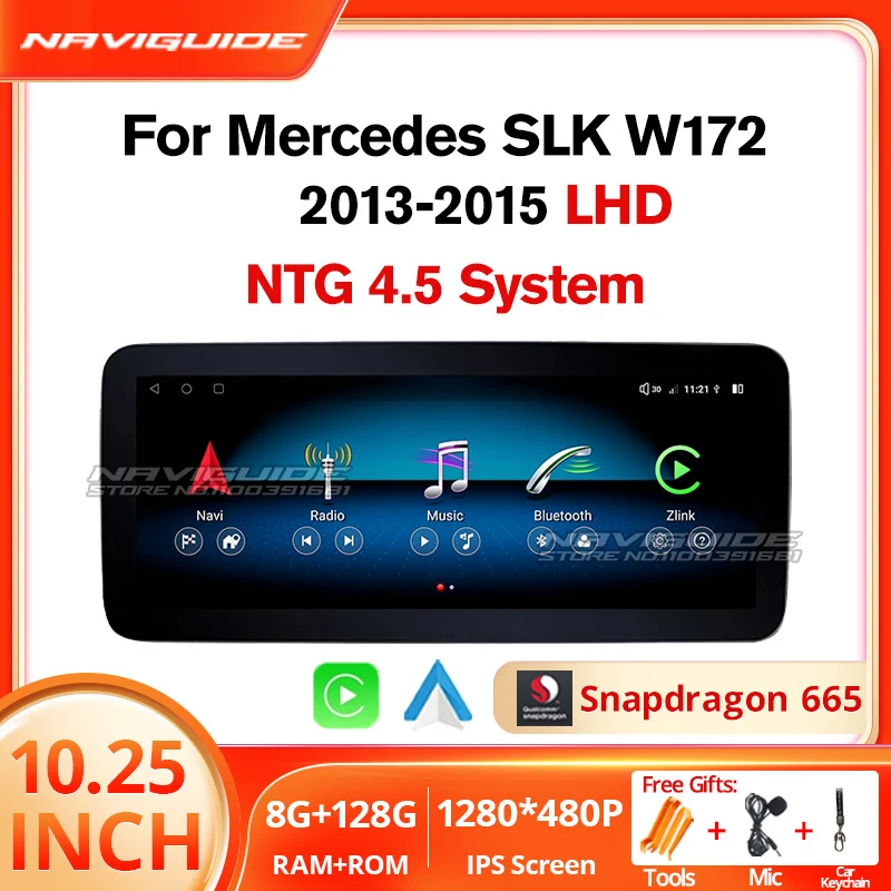 NAVIGUIDE 10.25'' Android 12 Carplay Auto Car Radio For Mercedes SLK Class W172 LHD 2013-2015 GPS Multimedia Player 4G Wifi BT
NAVIGUIDE 10.25'' Android 12 Carplay Auto Car Radio For Mercedes SLK Class W172 LHD 2013-2015 GPS Multimedia Player 4G Wifi BT