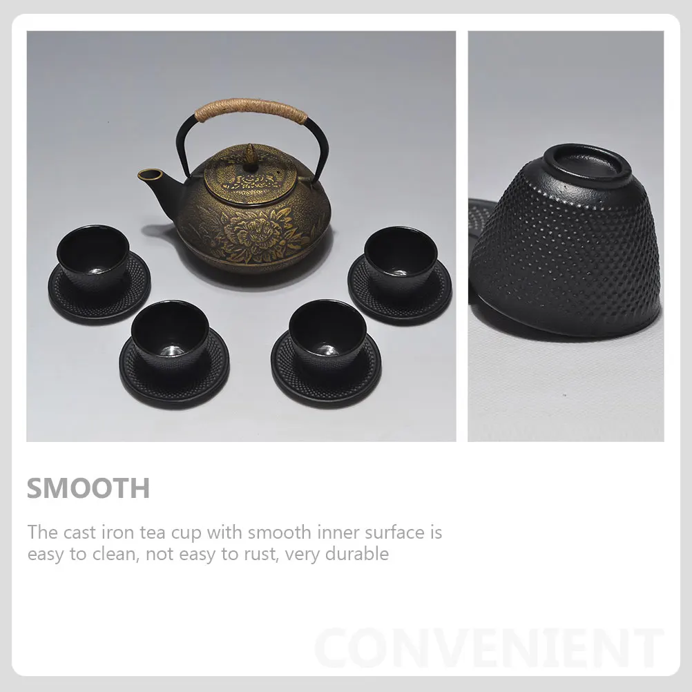 Iron Coaster Set Tea Cups Cast and Saucers with Japanese-style Black Teacups Travel
Iron Coaster Set Tea Cups Cast and Saucers with Japanese-style Black Teacups Travel
