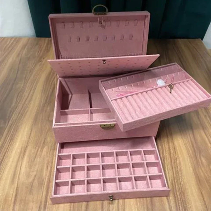5 Layer Jewelry Box Large Capacity Velvet Fabric Jewellery Display Box Storage Earrings Watches Necklaces Rings Women Gift
5 Layer Jewelry Box Large Capacity Velvet Fabric Jewellery Display Box Storage Earrings Watches Necklaces Rings Women Gift