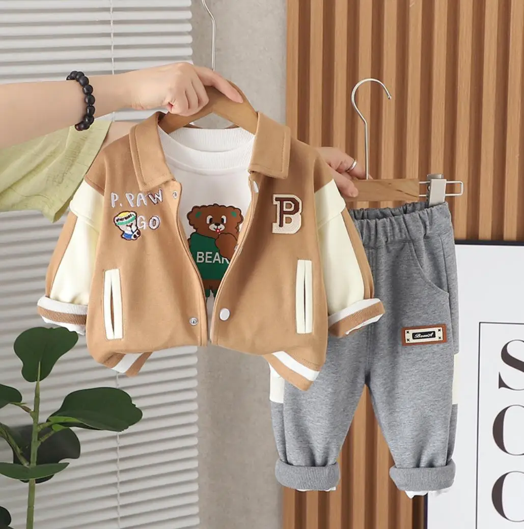 Boys Autumn Fashion Outfits Korean Style Clothing for Children Cartoon Patchwork Sports Jackets and Pants Kids Toddler Sets
Boys Autumn Fashion Outfits Korean Style Clothing for Children Cartoon Patchwork Sports Jackets and Pants Kids Toddler Sets