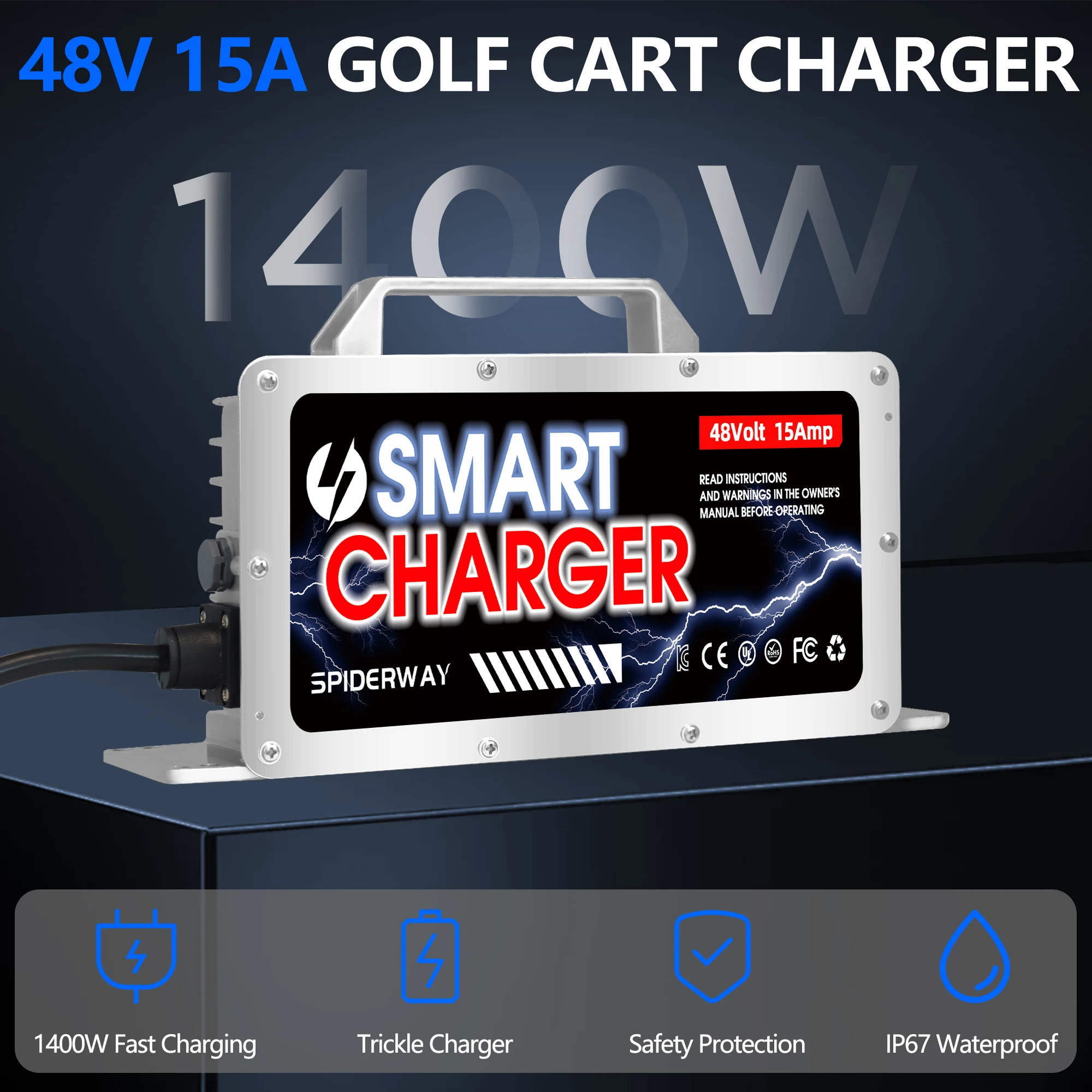 36V 18A Golf Cart Power Wise Battery Charger For EZGO Medalist 28115G01 28115G04 Battery Charger D Plug
36V 18A Golf Cart Power Wise Battery Charger For EZGO Medalist 28115G01 28115G04 Battery Charger D Plug
