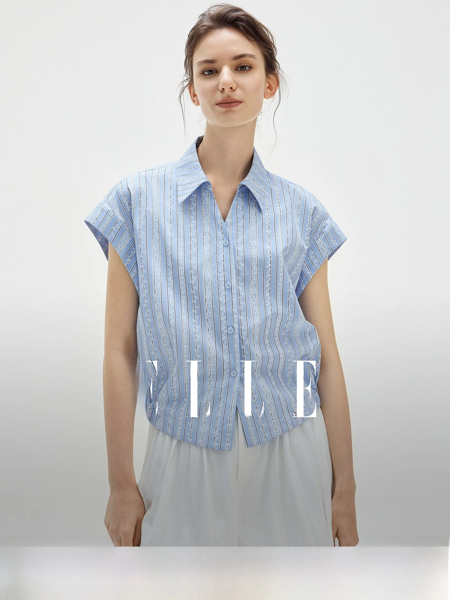 Elle College Style Striped Print Pure Cotton Women's Shirt Summer 2026 Loose Casual Shirt Commute Simple Short Sleeve Thin
Elle College Style Striped Print Pure Cotton Women's Shirt Summer 2026 Loose Casual Shirt Commute Simple Short Sleeve Thin