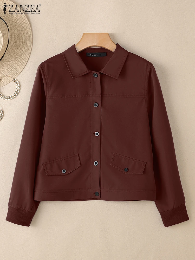 ZANZEA 2022, осенняя верхняя одежда, женский кардиган, рубашка, блузка с лацканами и длинными рукавами, однотонные тонкие пальто, модные офисные топы с лацканами и воротником
ZANZEA 2022, осенняя верхняя одежда, женский кардиган, рубашка, блузка с лацканами и длинными рукавами, однотонные тонкие пальто, модные офисные топы с лацканами и воротником