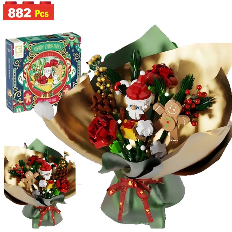 Креативный рождественский букет, комплект строительных блоков MOC, Санта-Клаус, цветы, модель, наборы кирпичей, рождественский подарок для взрослых, детские игрушки «сделай сам»
Креативный рождественский букет, комплект строительных блоков MOC, Санта-Клаус, цветы, модель, наборы кирпичей, рождественский подарок для взрослых, детские игрушки «сделай сам»