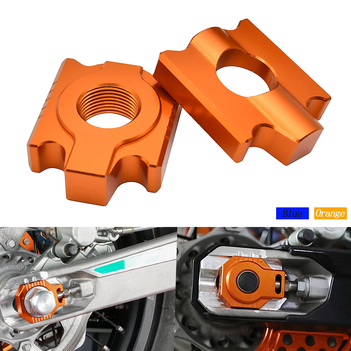 Motorcycle 20mm CNC Rear Chain Adjuster Axle Blocks For KTM SX SXF XC XCF XCW XCWF EXC EXCF 125 150 200 250 300 350 400 450-530
Motorcycle 20mm CNC Rear Chain Adjuster Axle Blocks For KTM SX SXF XC XCF XCW XCWF EXC EXCF 125 150 200 250 300 350 400 450-530