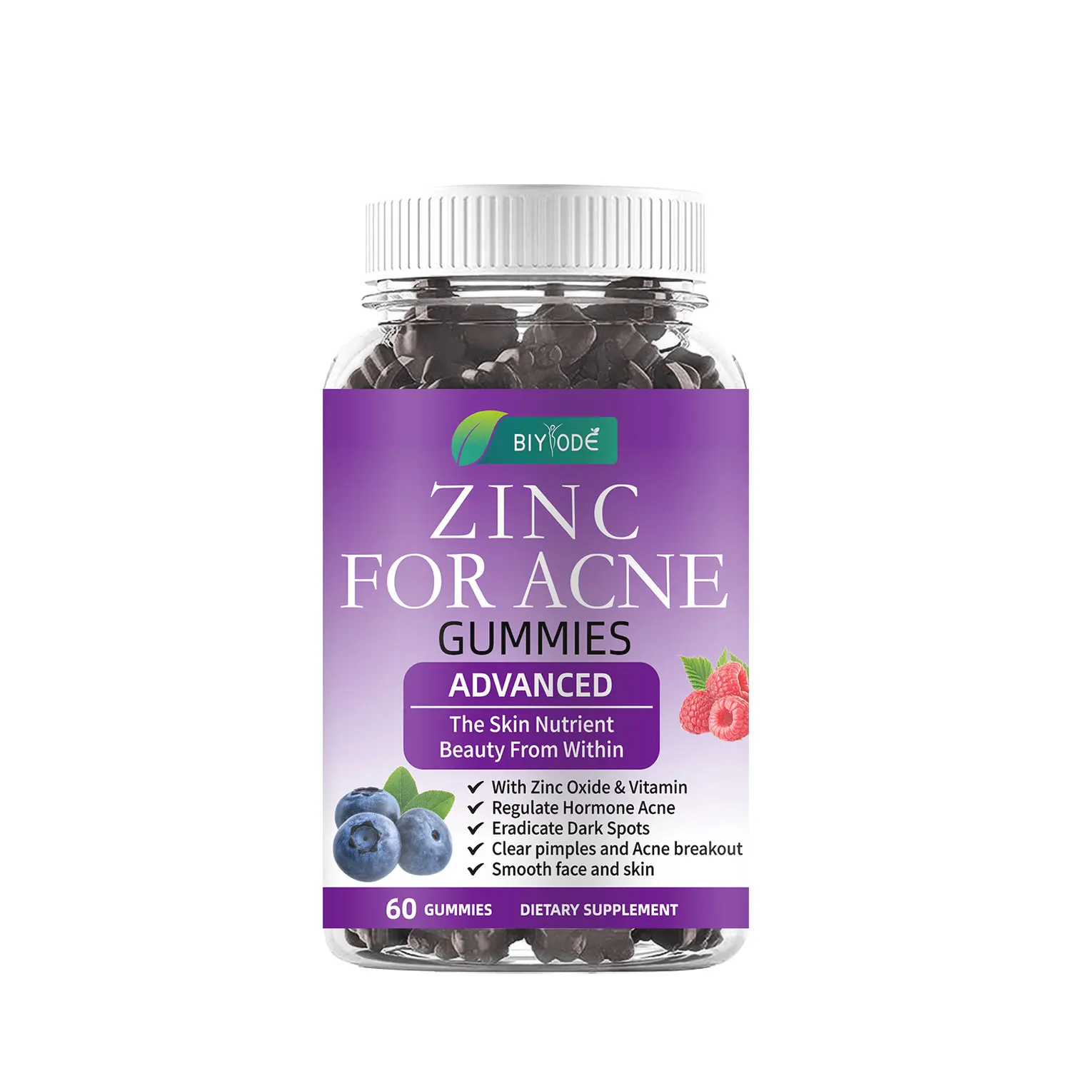 BIYODE Zinc for Acne Gummies Supports Healthy Skin Immune System Natural Zinc Supplement for Clearer Skin 60 gummies
BIYODE Zinc for Acne Gummies Supports Healthy Skin Immune System Natural Zinc Supplement for Clearer Skin 60 gummies