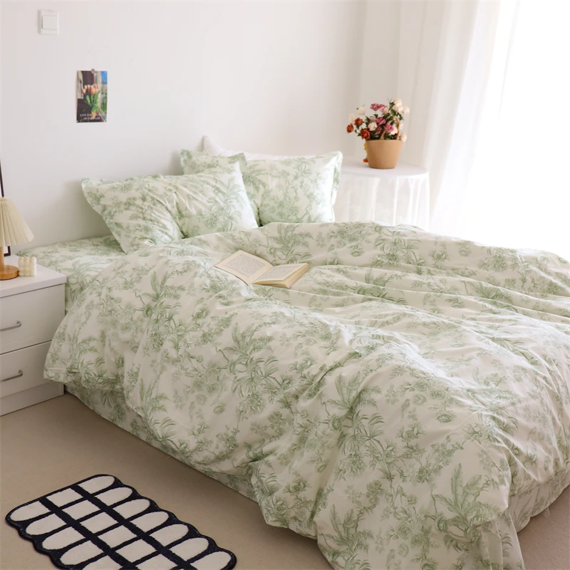 3-Piece Cotton Sheet Nordic Breathable Comfortable Set Flat Modern Cover Hotel Duvet Fitted Soft Bed 4-Piece Pillowcase Bedding 
3-Piece Cotton Sheet Nordic Breathable Comfortable Set Flat Modern Cover Hotel Duvet Fitted Soft Bed 4-Piece Pillowcase Bedding