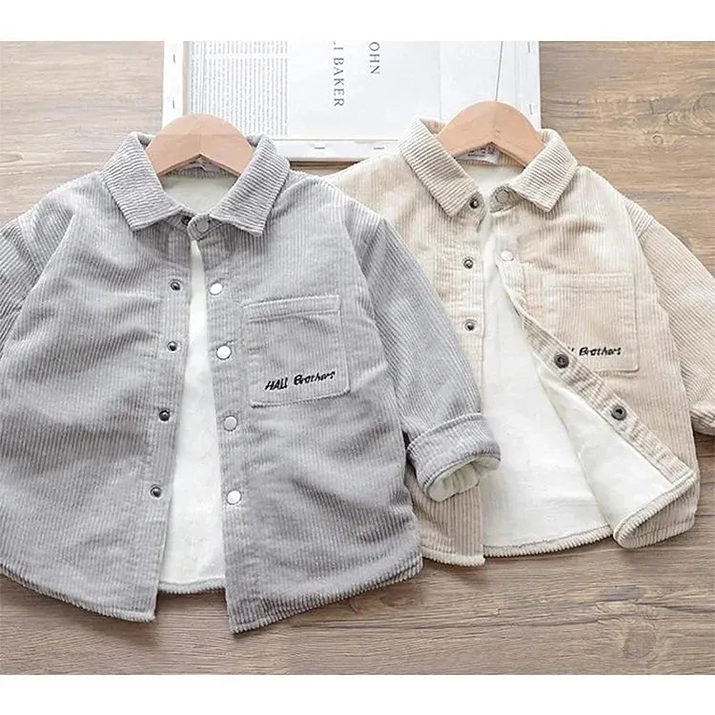 Toddler Boys Shirt Plus Velvet Warm Winter Shirts For Kids Jacket Fashion Thick Corduroy Children's Outerwear Clothing 2-8 Years
Toddler Boys Shirt Plus Velvet Warm Winter Shirts For Kids Jacket Fashion Thick Corduroy Children's Outerwear Clothing 2-8 Years