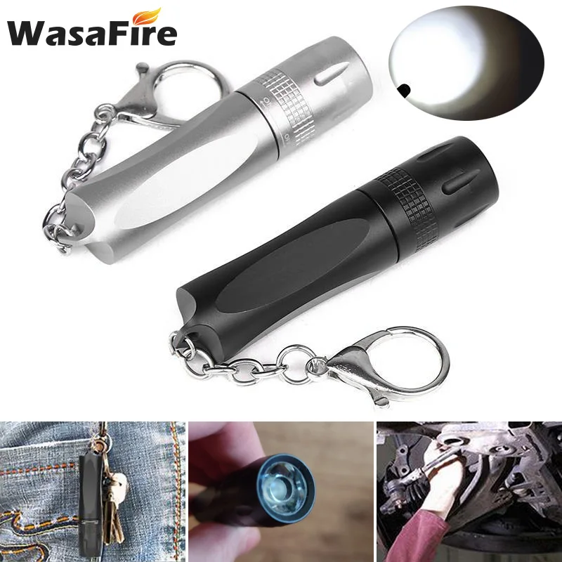 New LED Mini Flashlight Handheld Mini Waterproof Portable Flashlight with Keychain Strong Light T6 Flashlight