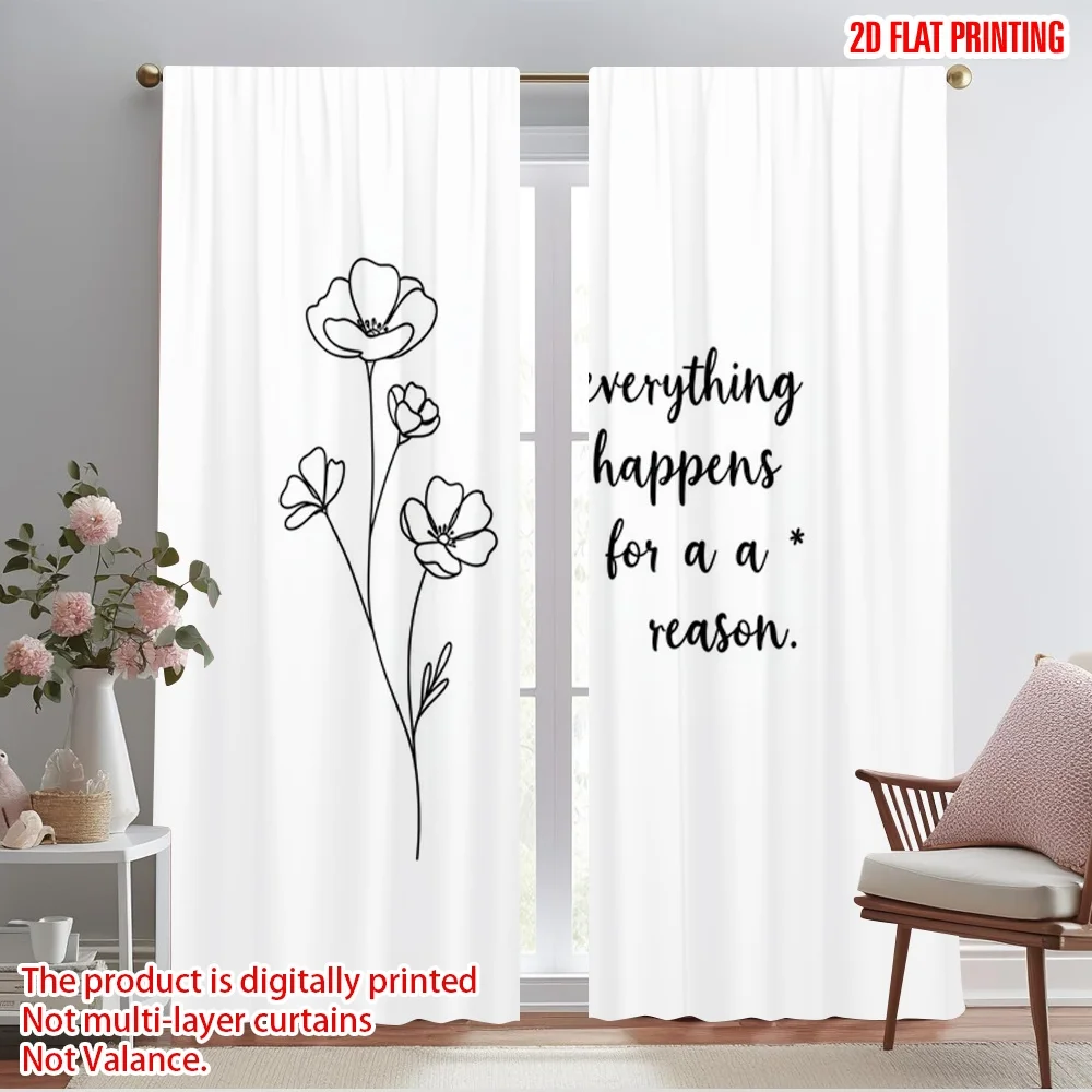 2pcs 2D flat printing Window Curtains Everything Happens For Reason Polyester Without Electricity Festive Holiday for Spring
2pcs 2D flat printing Window Curtains Everything Happens For Reason Polyester Without Electricity Festive Holiday for Spring