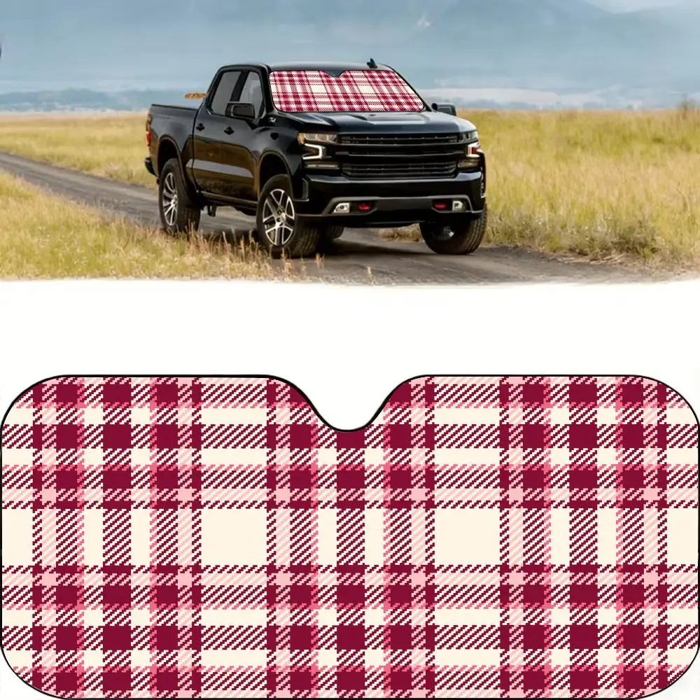 Vintage Plaid Sun Visor Reusable Aluminum Foil UV Protector Heat Three-layer Insulation Windshield Sunshades
Vintage Plaid Sun Visor Reusable Aluminum Foil UV Protector Heat Three-layer Insulation Windshield Sunshades