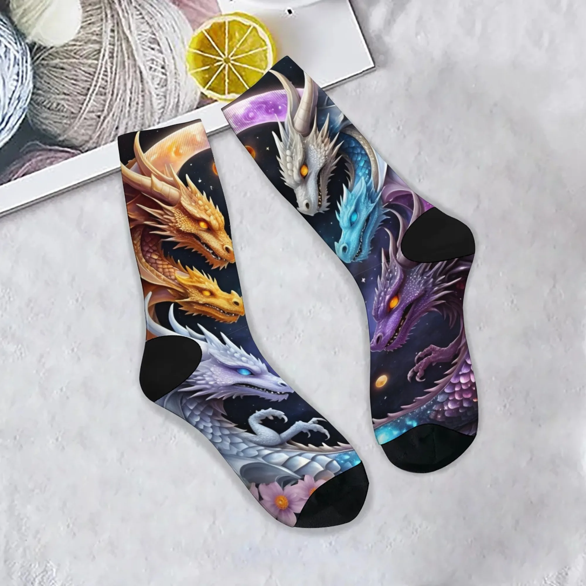 Novel cartoon dragon playing with pearls print socks Harajuku retro street crew socks comfortable breathable non-slip socks gift
Novel cartoon dragon playing with pearls print socks Harajuku retro street crew socks comfortable breathable non-slip socks gift