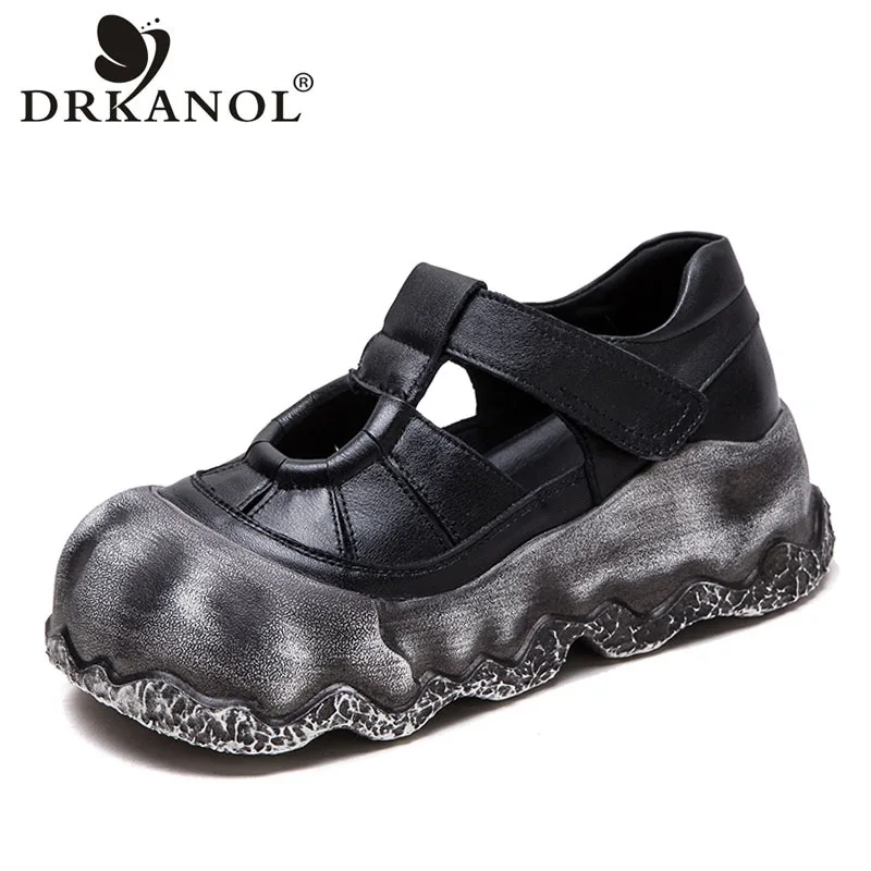 DRKANOL 2025 Summer Wedges Sandals Women Hollow Out Genuine Cow Leather Round Toe Shoes Handmade Retro Platform Roman Sandals
DRKANOL 2025 Summer Wedges Sandals Women Hollow Out Genuine Cow Leather Round Toe Shoes Handmade Retro Platform Roman Sandals