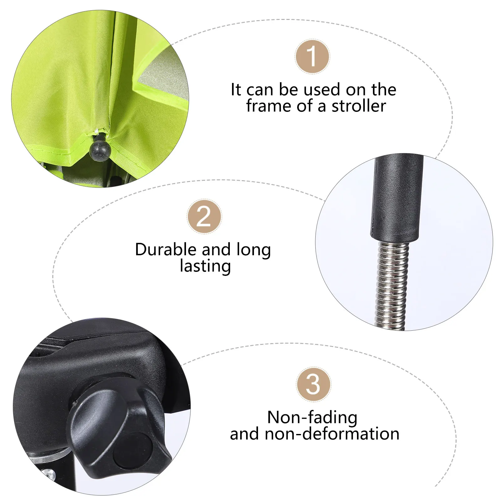 Baby Stroller Parasol UPF 50 UV Protection Green Sun Umbrella for Pushchair Adjustable Clamp Suitable Any Framework
Baby Stroller Parasol UPF 50 UV Protection Green Sun Umbrella for Pushchair Adjustable Clamp Suitable Any Framework