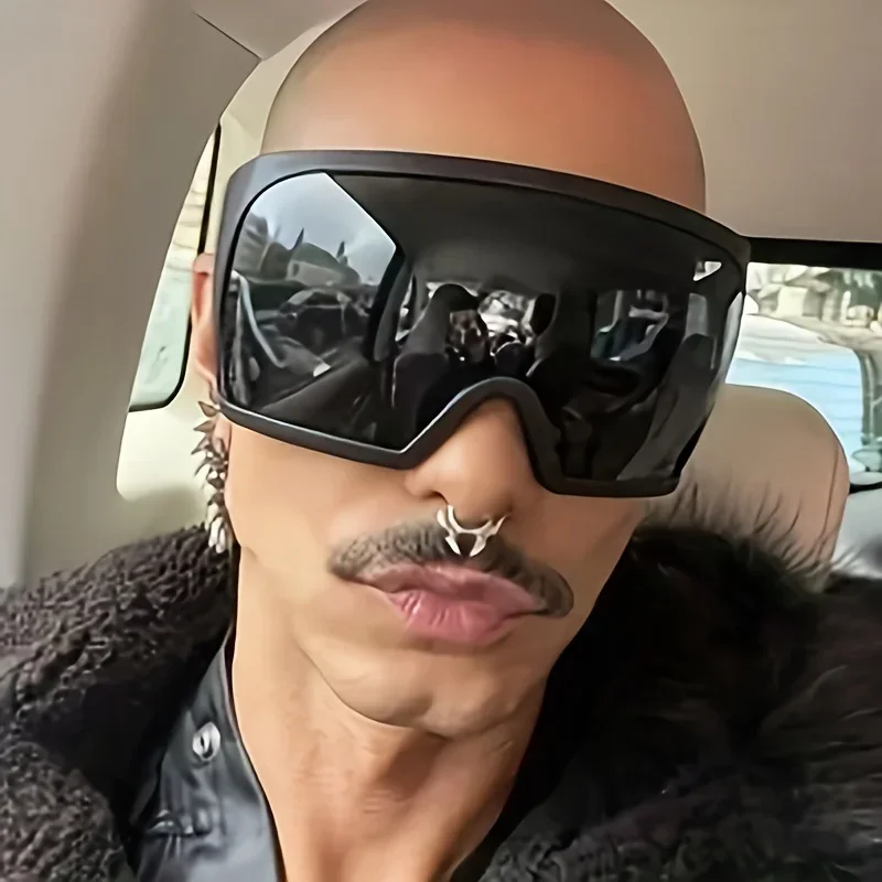 Большие солнцезащитные очки, мужские солнцезащитные очки с защитой от ветра, персональные большие оттенки, футуристические модные очки Future Shield, UV400, велосипедные солнцезащитные очки
Большие солнцезащитные очки, мужские солнцезащитные очки с защитой от ветра, персональные большие оттенки, футуристические модные очки Future Shield, UV400, велосипедные солнцезащитные очки