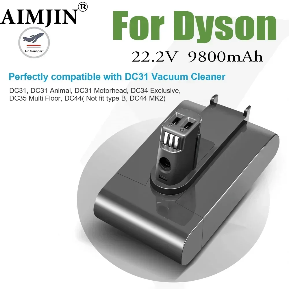 NEW (Type A) 22.2V 9800mAh Li-ion Vacuum Battery for Dyson DC35, DC45 DC31, DC34, DC44, DC31 Animal, DC35 Animal,917083-01
NEW (Type A) 22.2V 9800mAh Li-ion Vacuum Battery for Dyson DC35, DC45 DC31, DC34, DC44, DC31 Animal, DC35 Animal,917083-01