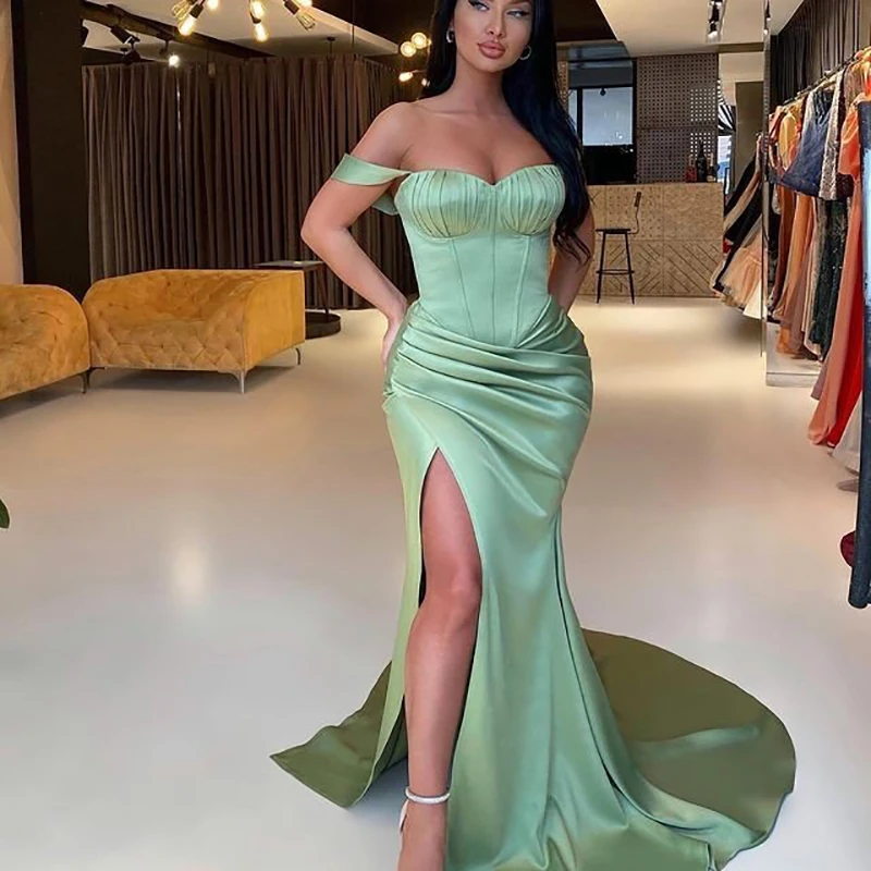 Thinyfull Sexy Prom Evening Dresses Off Shoulder Side Slit Party Dress Sweetheart Saudi Arabia Mermaid Cocktail Gowns Plus Size
Thinyfull Sexy Prom Evening Dresses Off Shoulder Side Slit Party Dress Sweetheart Saudi Arabia Mermaid Cocktail Gowns Plus Size
