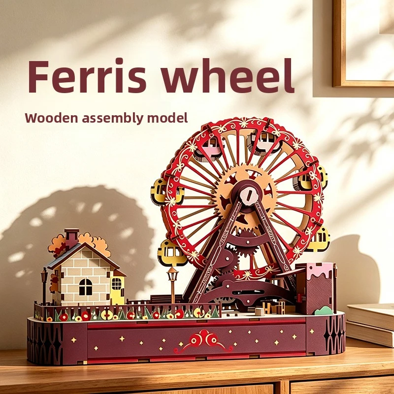 HandmadeDIYWooden 3D Puzzle Assembly Model Ferris Wheel Music Box Rotating Music Box Material Kit Ornament
HandmadeDIYWooden 3D Puzzle Assembly Model Ferris Wheel Music Box Rotating Music Box Material Kit Ornament