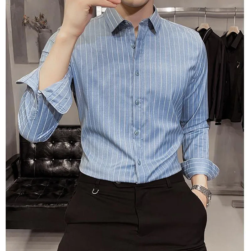 Fashion Printed Lapel Button Striped Shirt Men's Clothing 2022 Autumn New Oversized Loose Casual Tops All-match Korean ShirtS
Fashion Printed Lapel Button Striped Shirt Men's Clothing 2022 Autumn New Oversized Loose Casual Tops All-match Korean ShirtS