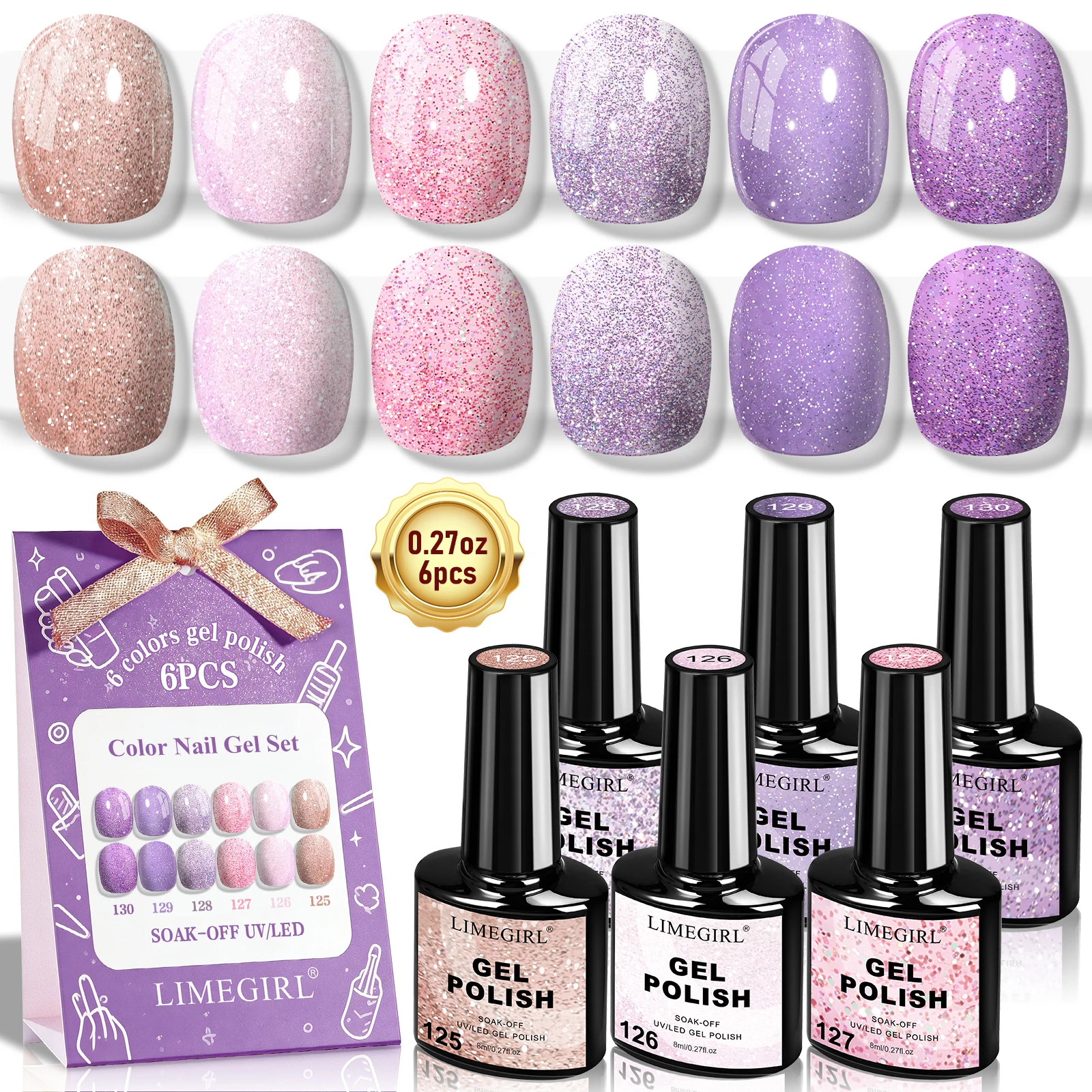 LIMEGIRL 6pcs/set Gel Nail Polish Warm Tone Series Nail Polish Vernis Semi-Permanent UV Gel Nail Art Varn Nail Polish Gel Kit
LIMEGIRL 6pcs/set Gel Nail Polish Warm Tone Series Nail Polish Vernis Semi-Permanent UV Gel Nail Art Varn Nail Polish Gel Kit