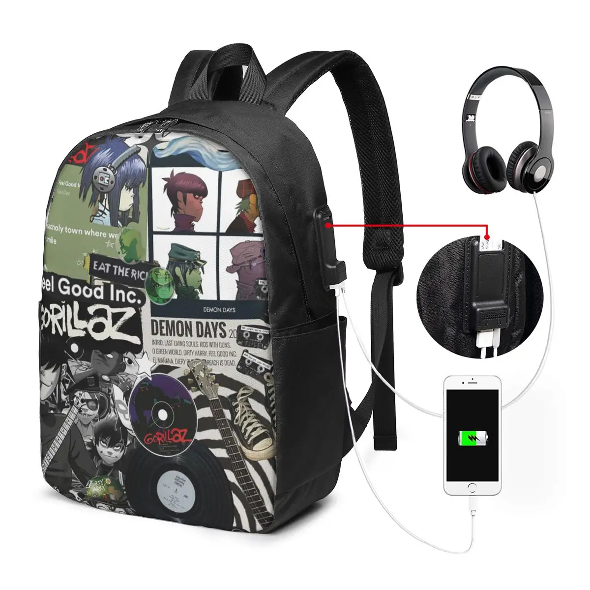 Music Band Gorillaz Backpack Travel Notebook Bag Computer College Student School Bag Laptop Shoulder Bags for Men Women
Music Band Gorillaz Backpack Travel Notebook Bag Computer College Student School Bag Laptop Shoulder Bags for Men Women
