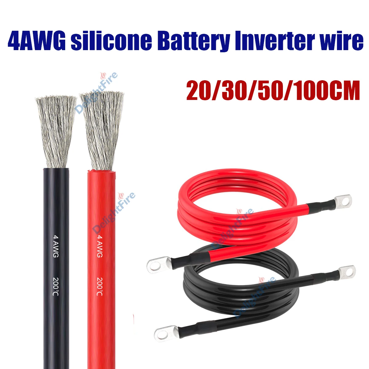 4 Gauge Heat Resistant Silicone Wire 25mm² Car Battery Connection Line Cable With M6 M8 M10 Lug For Inverter Solar Automotive RV
4 Gauge Heat Resistant Silicone Wire 25mm² Car Battery Connection Line Cable With M6 M8 M10 Lug For Inverter Solar Automotive RV