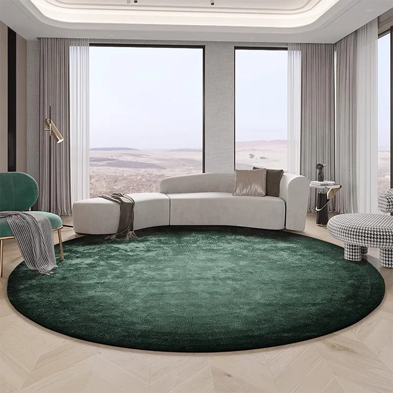 Solid Color Round Living Room Carpets Art High-end Luxury Bedroom Carpet Minimalist Dark Green Rug Short Plush Soft Rugs Tapete
Solid Color Round Living Room Carpets Art High-end Luxury Bedroom Carpet Minimalist Dark Green Rug Short Plush Soft Rugs Tapete