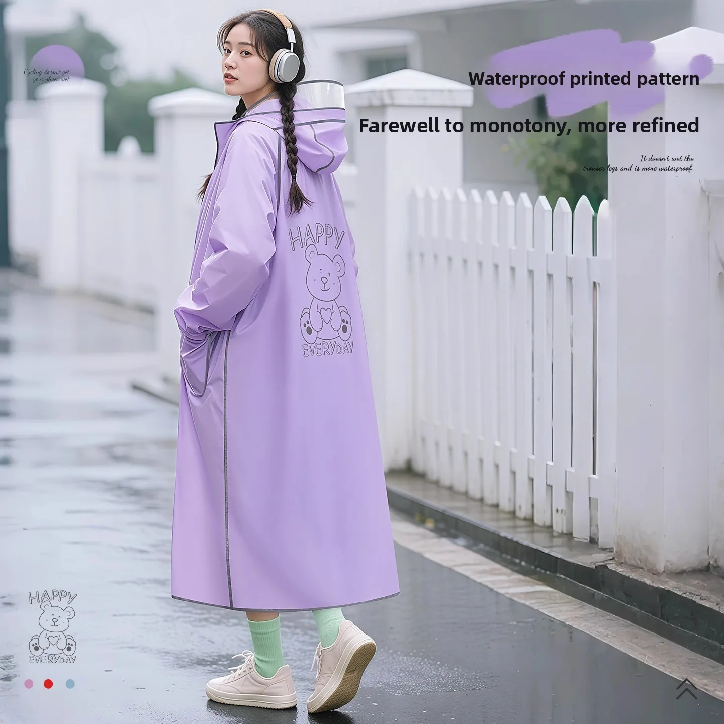 One Piece Long EVA Raincoat, Full Body Heavy Downpour Proof Thickened Poncho for E-bike Riding Adults Men Women
One Piece Long EVA Raincoat, Full Body Heavy Downpour Proof Thickened Poncho for E-bike Riding Adults Men Women