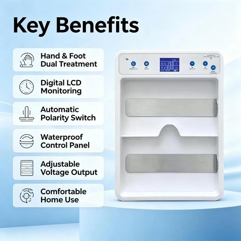 Iontophoresis Anti Sweat Machine Physical Therapy Device For Palmar Hyperhidrosis Stop Excessive Hand Foot Sweating
Iontophoresis Anti Sweat Machine Physical Therapy Device For Palmar Hyperhidrosis Stop Excessive Hand Foot Sweating