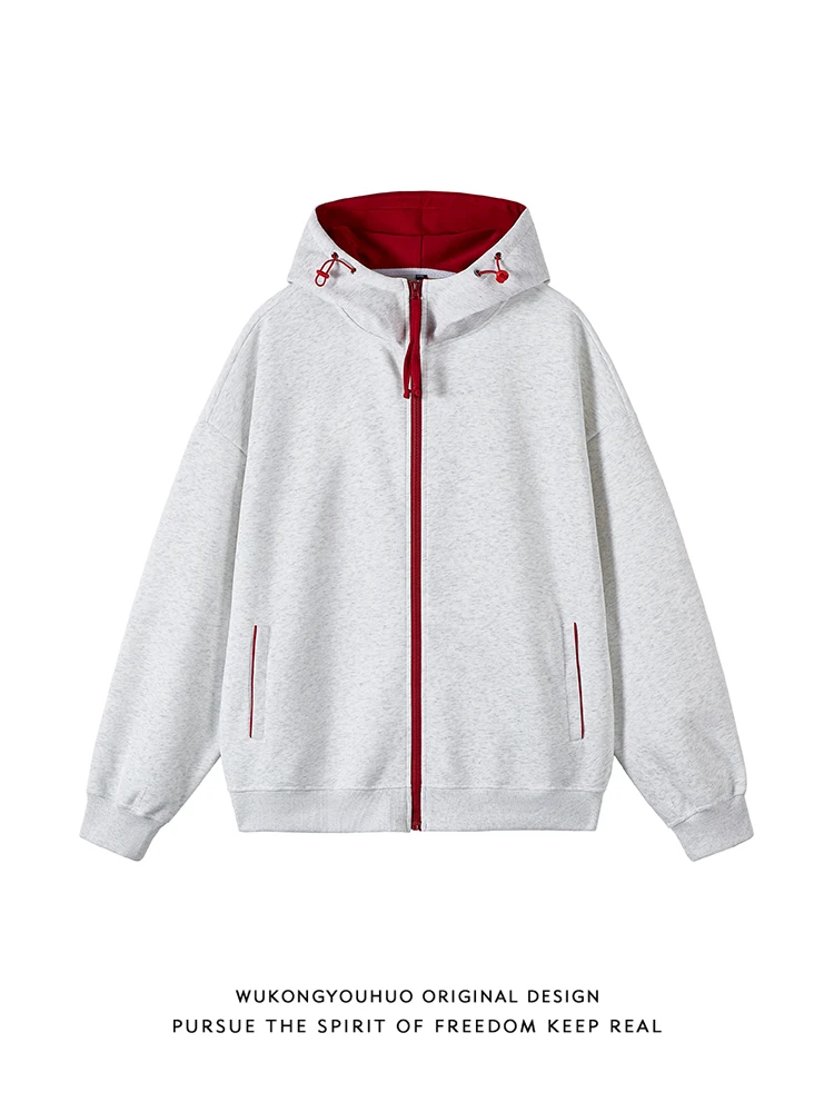 Осенний кардиган на молнии контрастного цвета, свитер для мужчин и женщин, модная брендовая свободная пара, повседневная универсальная куртка с капюшоном
Осенний кардиган на молнии контрастного цвета, свитер для мужчин и женщин, модная брендовая свободная пара, повседневная универсальная куртка с капюшоном