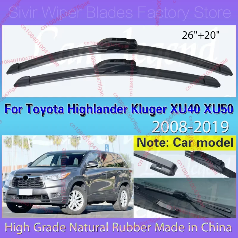 Car Wiper For Toyota Highlander Kluger XU40 XU50 2008 - 2019 Front Wiper Blades Windshield Windscreen Window Brushes 2018 26"20"
Car Wiper For Toyota Highlander Kluger XU40 XU50 2008 - 2019 Front Wiper Blades Windshield Windscreen Window Brushes 2018 26"20"