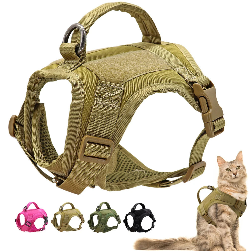 Military Tactical Cat Harness Vest Escape Proof Nylon Dog Puppy Harness Pet Vest Harness for Cats Small Dogs Training Walking
Military Tactical Cat Harness Vest Escape Proof Nylon Dog Puppy Harness Pet Vest Harness for Cats Small Dogs Training Walking