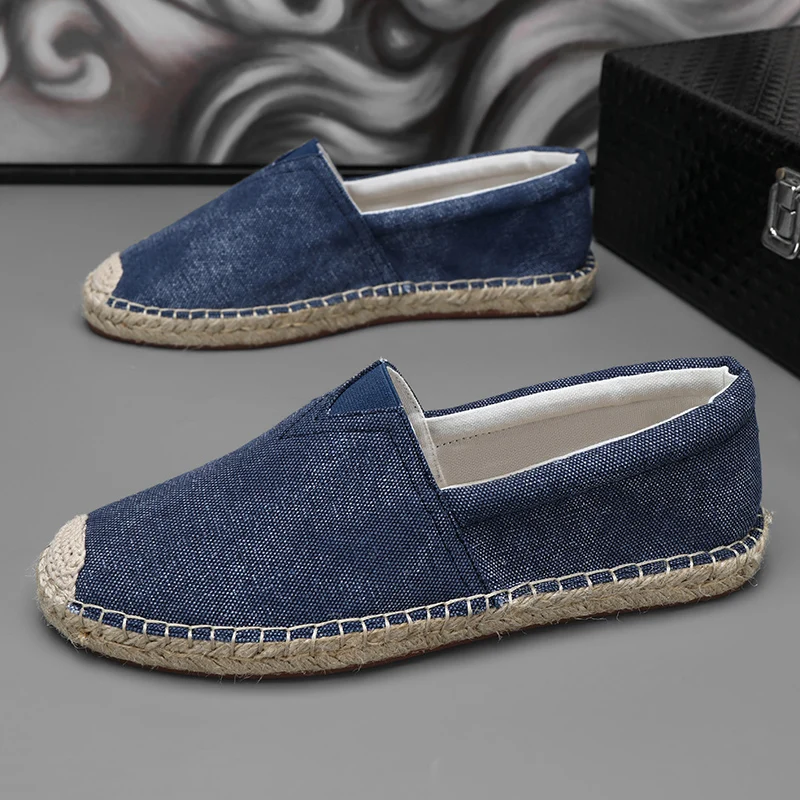 Модные синие мужские лоферы, летние парусиновые туфли для отдыха для мужчин, туфли на плоской подошве, большой размер 39-45, швейные туфли для вождения, мужские chaussure hommes
Модные синие мужские лоферы, летние парусиновые туфли для отдыха для мужчин, туфли на плоской подошве, большой размер 39-45, швейные туфли для вождения, мужские chaussure hommes