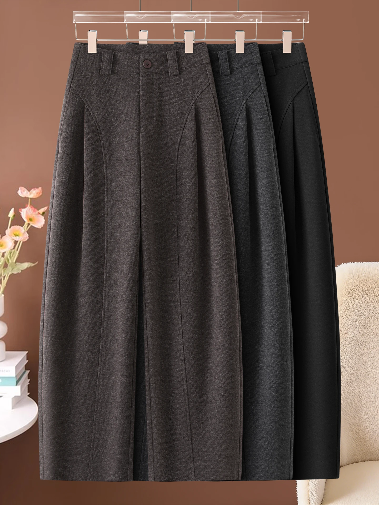 Slimming High Waist Wide Leg Pants Women's Autumn Winter New Style Casual Mermaid Pants Dreamy Elegant Fashionable Trousers
Slimming High Waist Wide Leg Pants Women's Autumn Winter New Style Casual Mermaid Pants Dreamy Elegant Fashionable Trousers