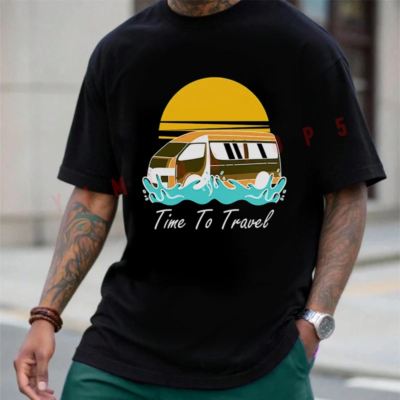 Time To Travel Graphic Motorcycle T-Shirt Motorrad Fans New Fashion Summer Cotton Men Short Sleeve O-Neck Tee
Time To Travel Graphic Motorcycle T-Shirt Motorrad Fans New Fashion Summer Cotton Men Short Sleeve O-Neck Tee