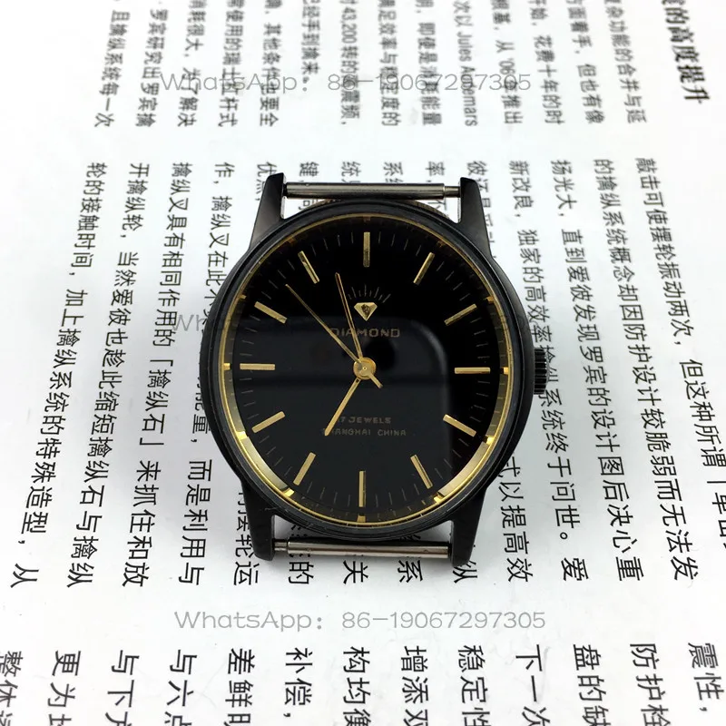 Original Stock Shanghai Watch Factory Diamond Brand Black Shell Black Surface Oval Mechanical Diameter 36MM Free Strap
Original Stock Shanghai Watch Factory Diamond Brand Black Shell Black Surface Oval Mechanical Diameter 36MM Free Strap