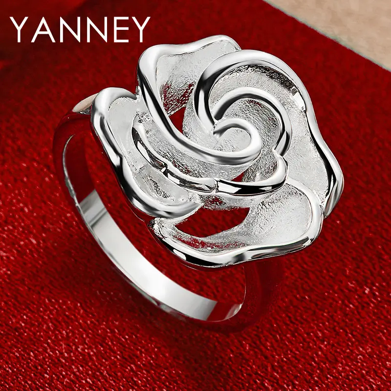 925 Sterling Silver 7/8/9/10# Elegant Engraved Rose Ring For Women Fashion Charm Christmas Gift Jewelry Wedding Accessories
925 Sterling Silver 7/8/9/10# Elegant Engraved Rose Ring For Women Fashion Charm Christmas Gift Jewelry Wedding Accessories