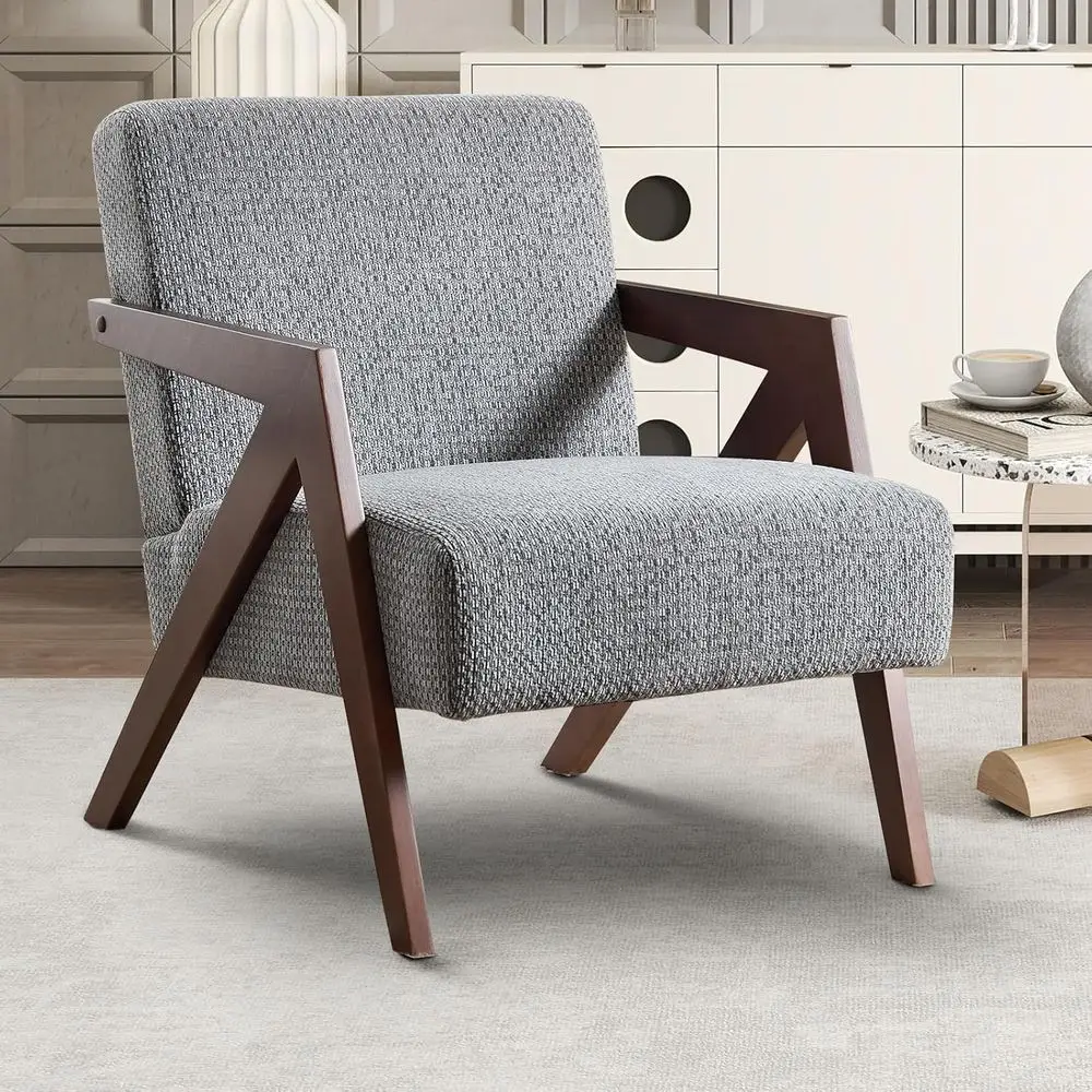 Upholstered Reading Armchair with Soft Linen Fabric for Living Room or Bedroom, Easy Assembly, Blue
Upholstered Reading Armchair with Soft Linen Fabric for Living Room or Bedroom, Easy Assembly, Blue