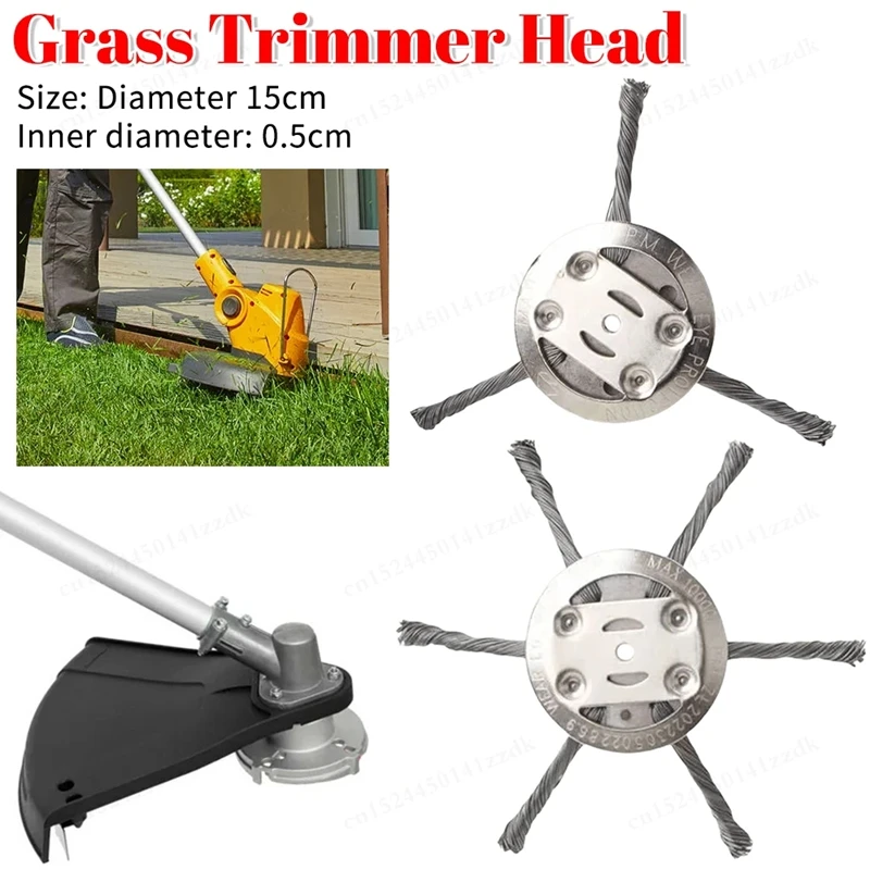 3/6 Claws Universal Steel Wire Wheel Head Grass Trimmer Head Weed Brush Fit Straight Shaft Brushcutter Removal Moss Rust
3/6 Claws Universal Steel Wire Wheel Head Grass Trimmer Head Weed Brush Fit Straight Shaft Brushcutter Removal Moss Rust