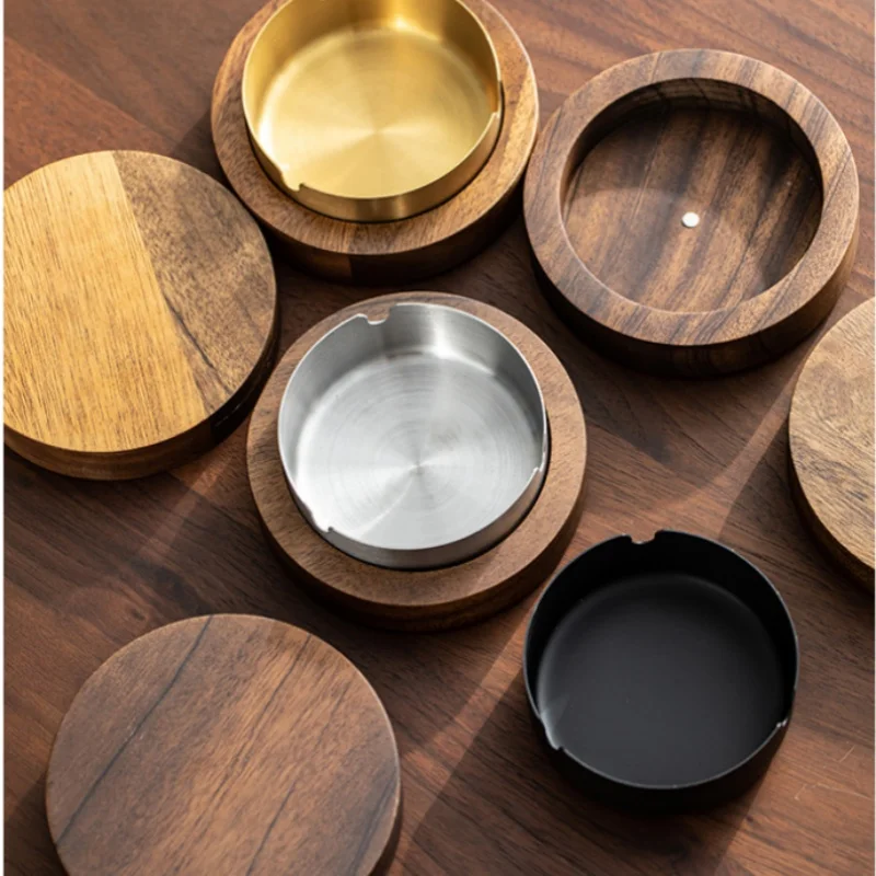 Пепельница из орехового дерева с крышкой, офисная настольная пепельница, ветрозащитная пепельница с подкладкой из нержавеющей стали, пепельница для дома
Пепельница из орехового дерева с крышкой, офисная настольная пепельница, ветрозащитная пепельница с подкладкой из нержавеющей стали, пепельница для дома