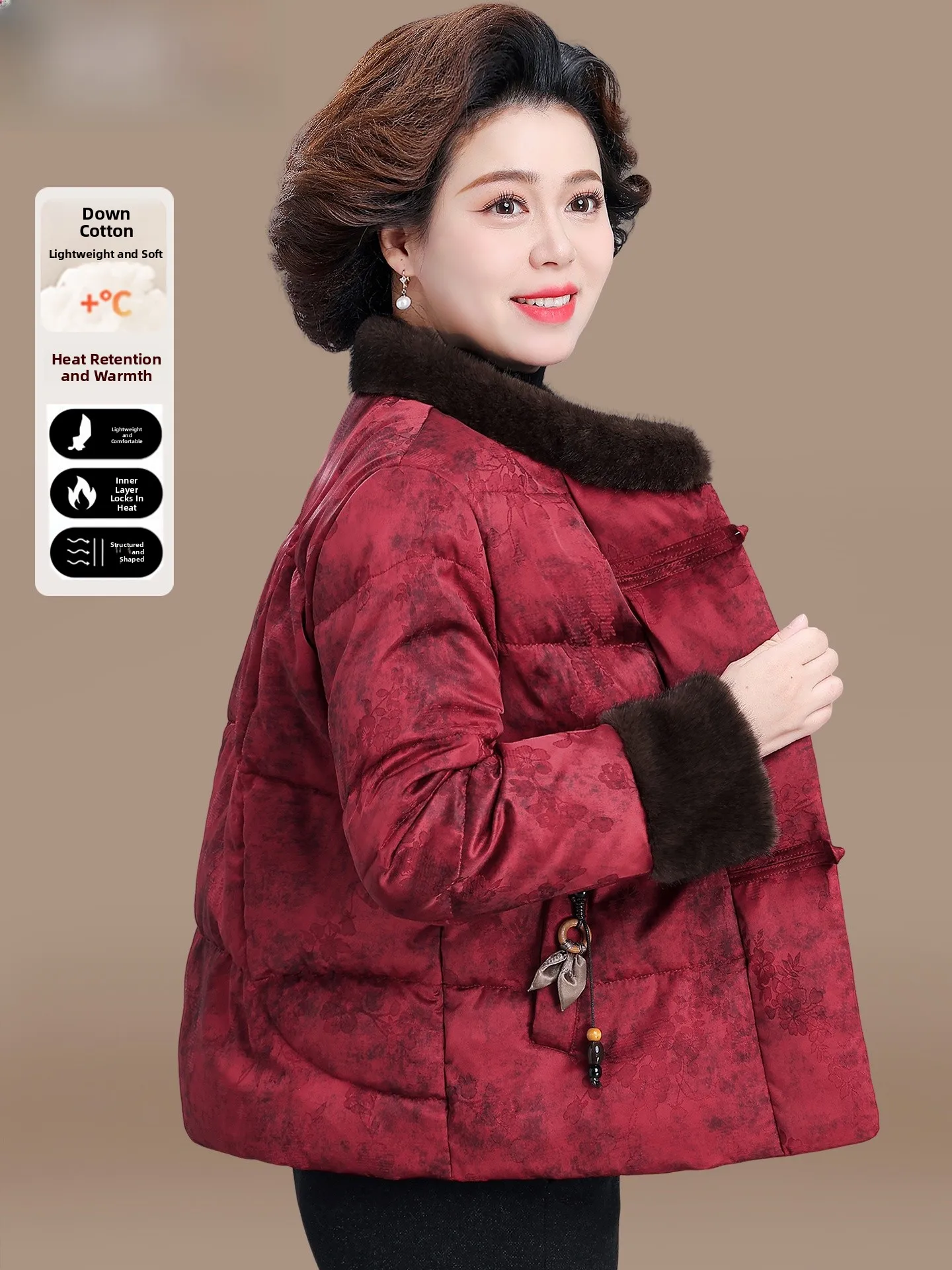 Sli Middle-Aged Women's down Cotton Jaet Winter Coat Warm Faionable Traditional Chinese Sle Thiened Cotton Padded...
Sli Middle-Aged Women's down Cotton Jaet Winter Coat Warm Faionable Traditional Chinese Sle Thiened Cotton Padded...