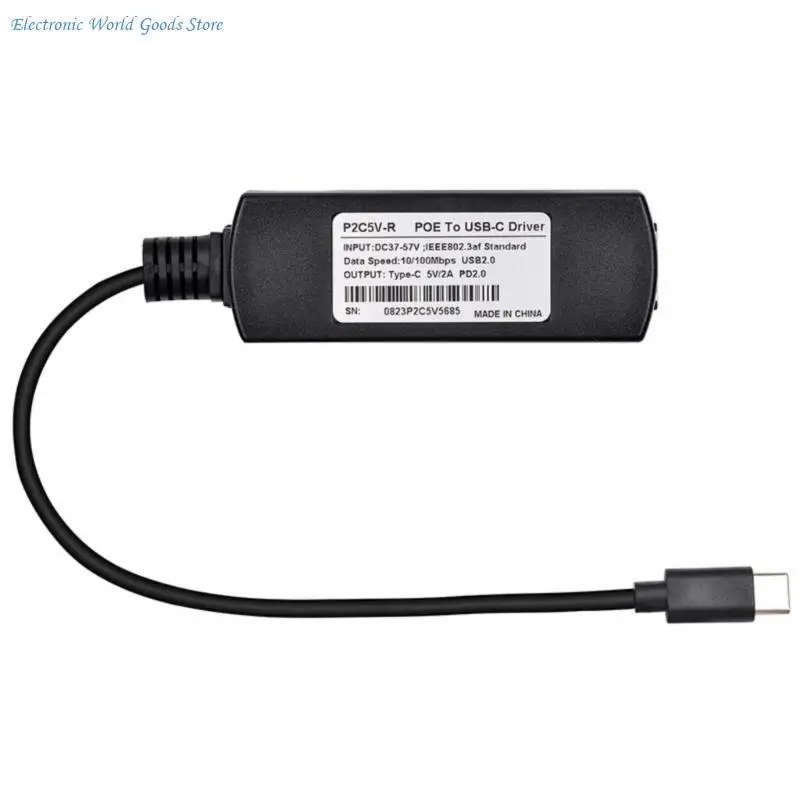 A3PD POE to USB C Converter Data Charging Cable POE Convert to USB Type C with 10/100Mbps Ethernet for Phones and Tablets
A3PD POE to USB C Converter Data Charging Cable POE Convert to USB Type C with 10/100Mbps Ethernet for Phones and Tablets
