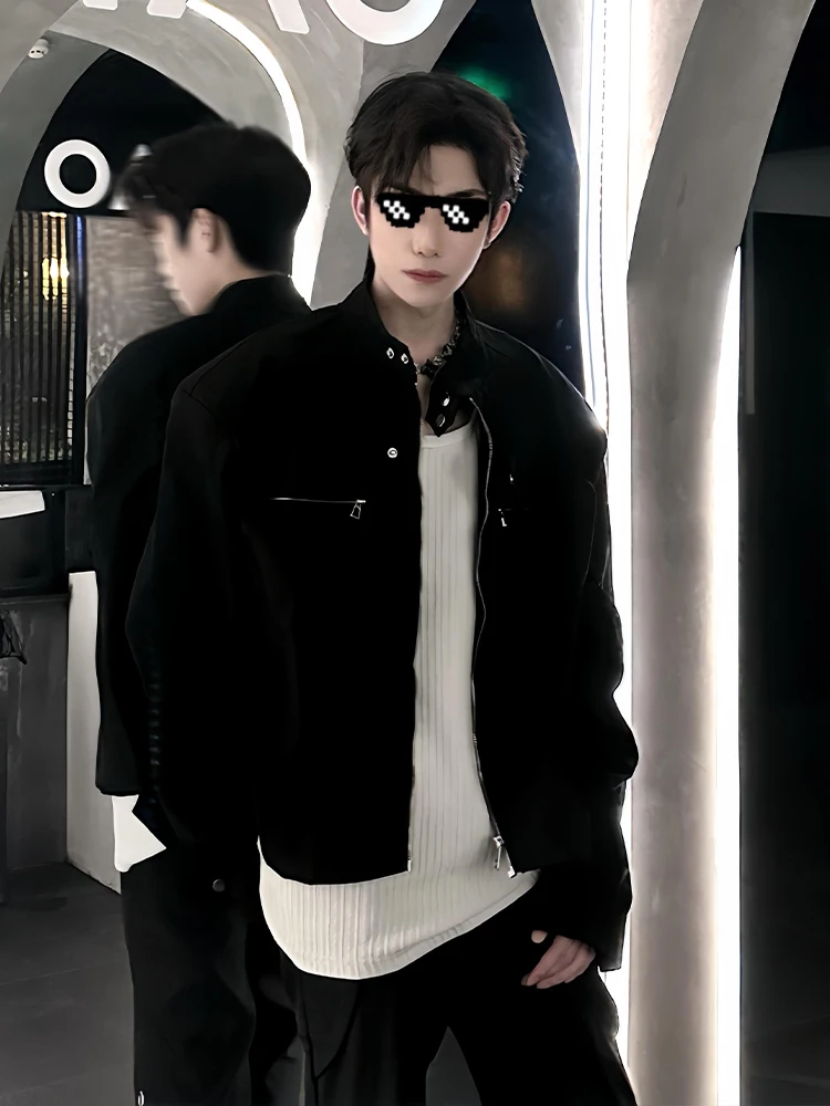 Cleanfit ort Jaet Men's Sli Hairst Brand Faionable oulder Pad Stand Collar Jaet Youth Trend Spring Autumn
Cleanfit ort Jaet Men's Sli Hairst Brand Faionable oulder Pad Stand Collar Jaet Youth Trend Spring Autumn