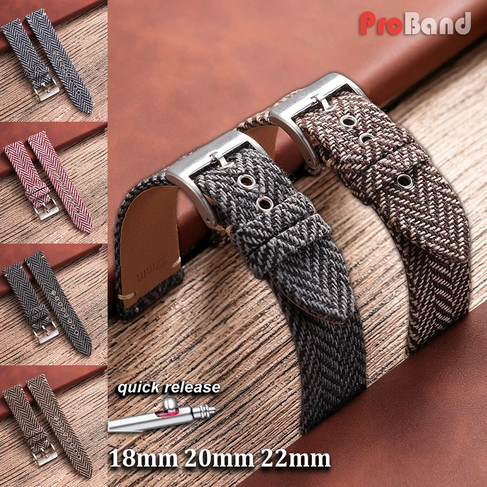 Quick Release Weave Bracelets for Omega for Seiko Vintage Genuine Leather Tweed Nylon Strap 18mm 20mm 22mm Smartwatch Watch Band
Quick Release Weave Bracelets for Omega for Seiko Vintage Genuine Leather Tweed Nylon Strap 18mm 20mm 22mm Smartwatch Watch Band