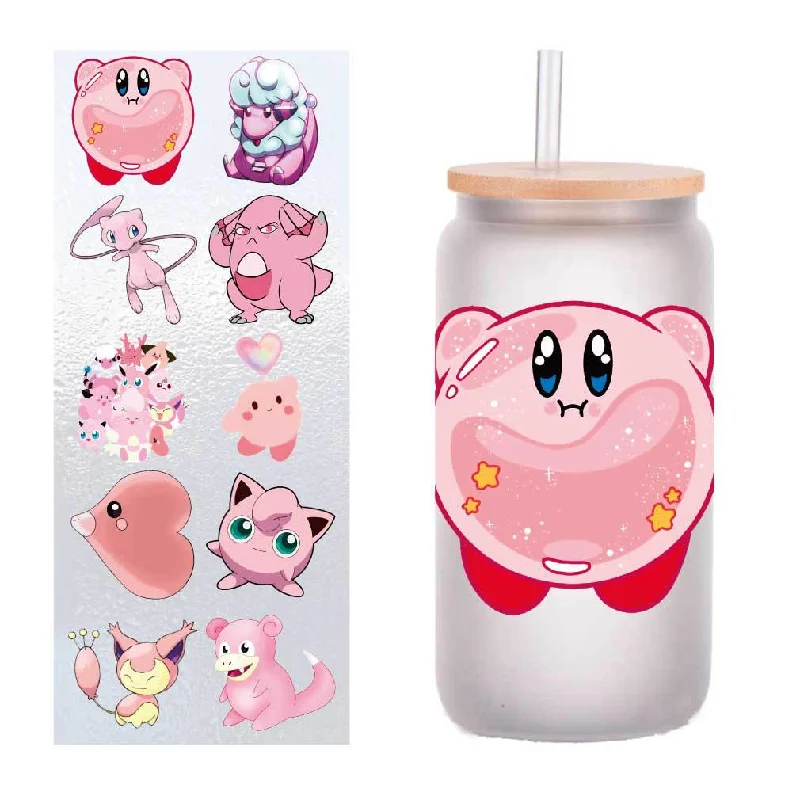10 four-inch Pokémon UV transfer stickers Crystal label pen cup stickers customized.
10 four-inch Pokémon UV transfer stickers Crystal label pen cup stickers customized.