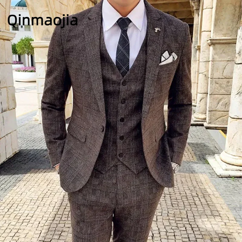 Men's Suit Vest Pants Fashion Boutique Formal Casual Business Male Groom Wedding Tuxedo Dress 3 Pieces Set Blazers Coat
Men's Suit Vest Pants Fashion Boutique Formal Casual Business Male Groom Wedding Tuxedo Dress 3 Pieces Set Blazers Coat