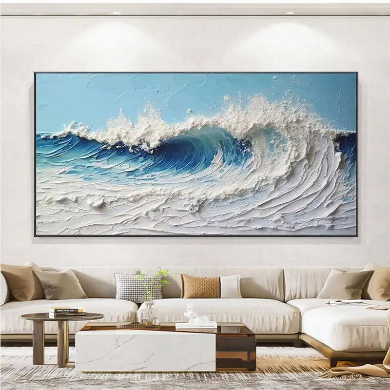 Pure hand-painted oil paintings, modern simplicity and high-end sense, horizontal decorative paintings, living room sofa 
Pure hand-painted oil paintings, modern simplicity and high-end sense, horizontal decorative paintings, living room sofa