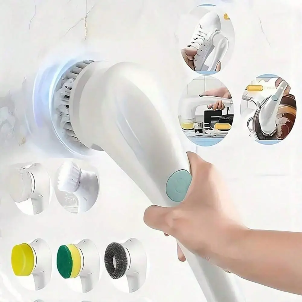 With 5 Electric Cleaning Brushes With Replaceable Brush Heads, A Portable Rotary Scrubber, A Cordless Handheld Cleaning Brush T
With 5 Electric Cleaning Brushes With Replaceable Brush Heads, A Portable Rotary Scrubber, A Cordless Handheld Cleaning Brush T